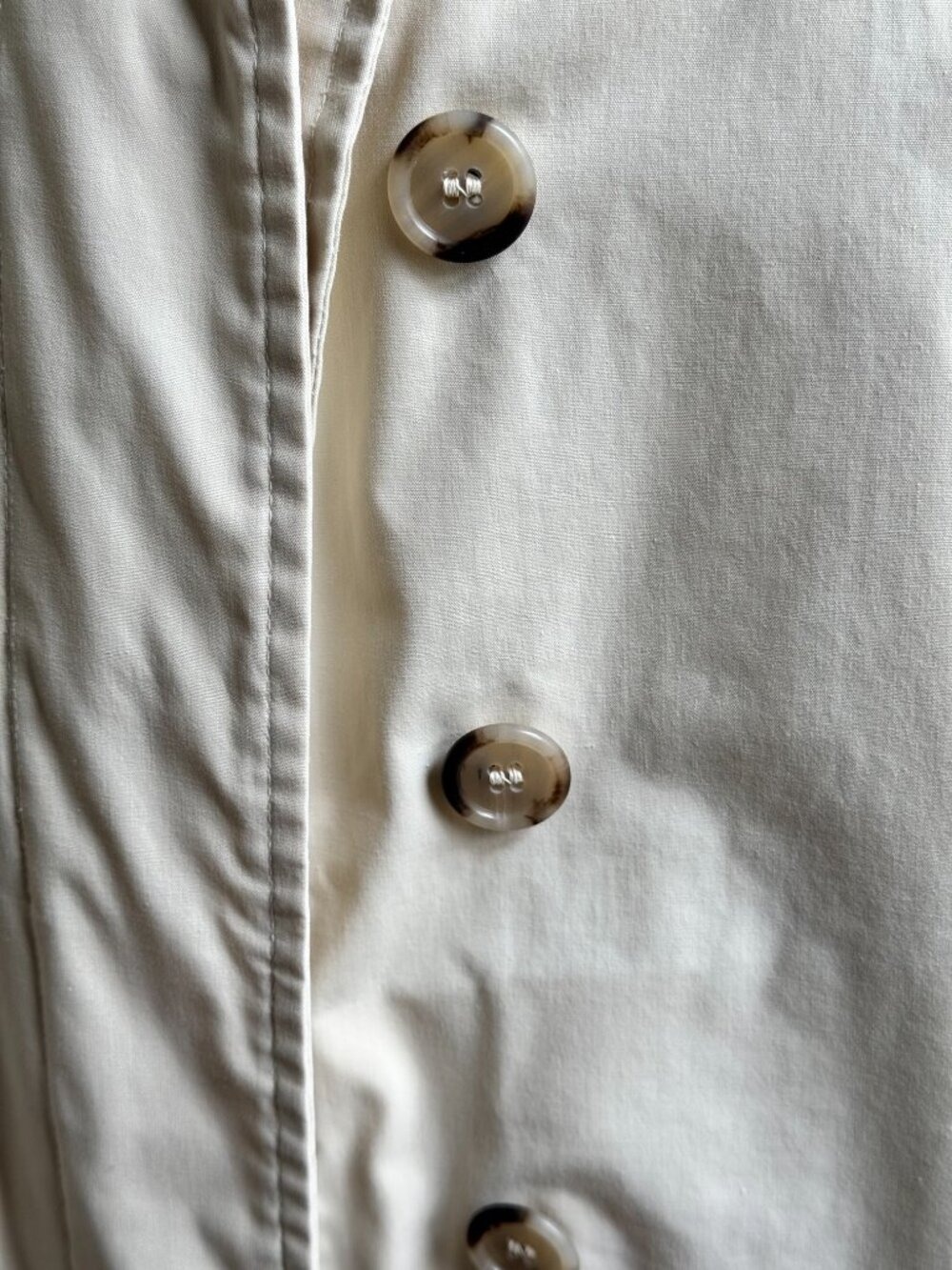 Vintage 60s 70s London Fog Maincoats Rain Coat 14 Petite Ivory Trench - Picture 4 of 14